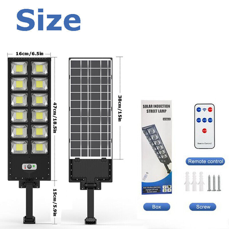 Super Bright 504 LED Solar Outdoor Floodlight Motion Sensor Security Light for Garden Walkway