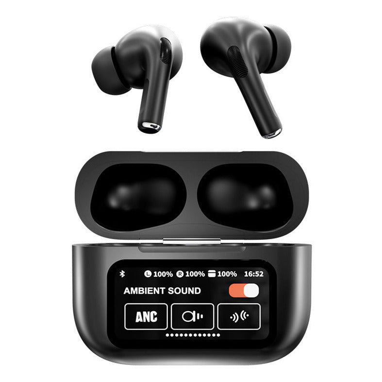 Smart ANC Earphone Touch Control Interactive LCD Screen Bluetooth 5.4 Headphones Wireless Earbuds With Active Noise Cancellation Waterproof Headsets