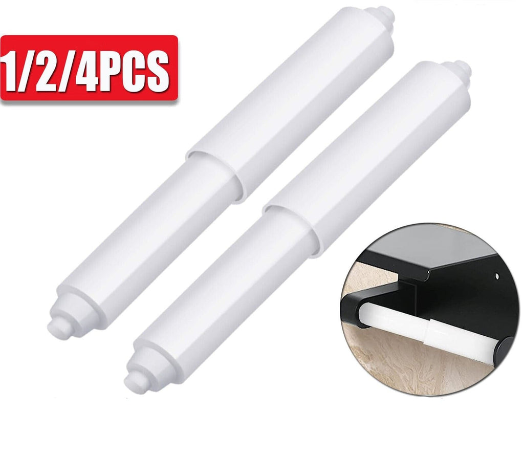 1/2/4x Toilet Roll Holder Bathroom Washroom Fitting Spindle Spring Loaded