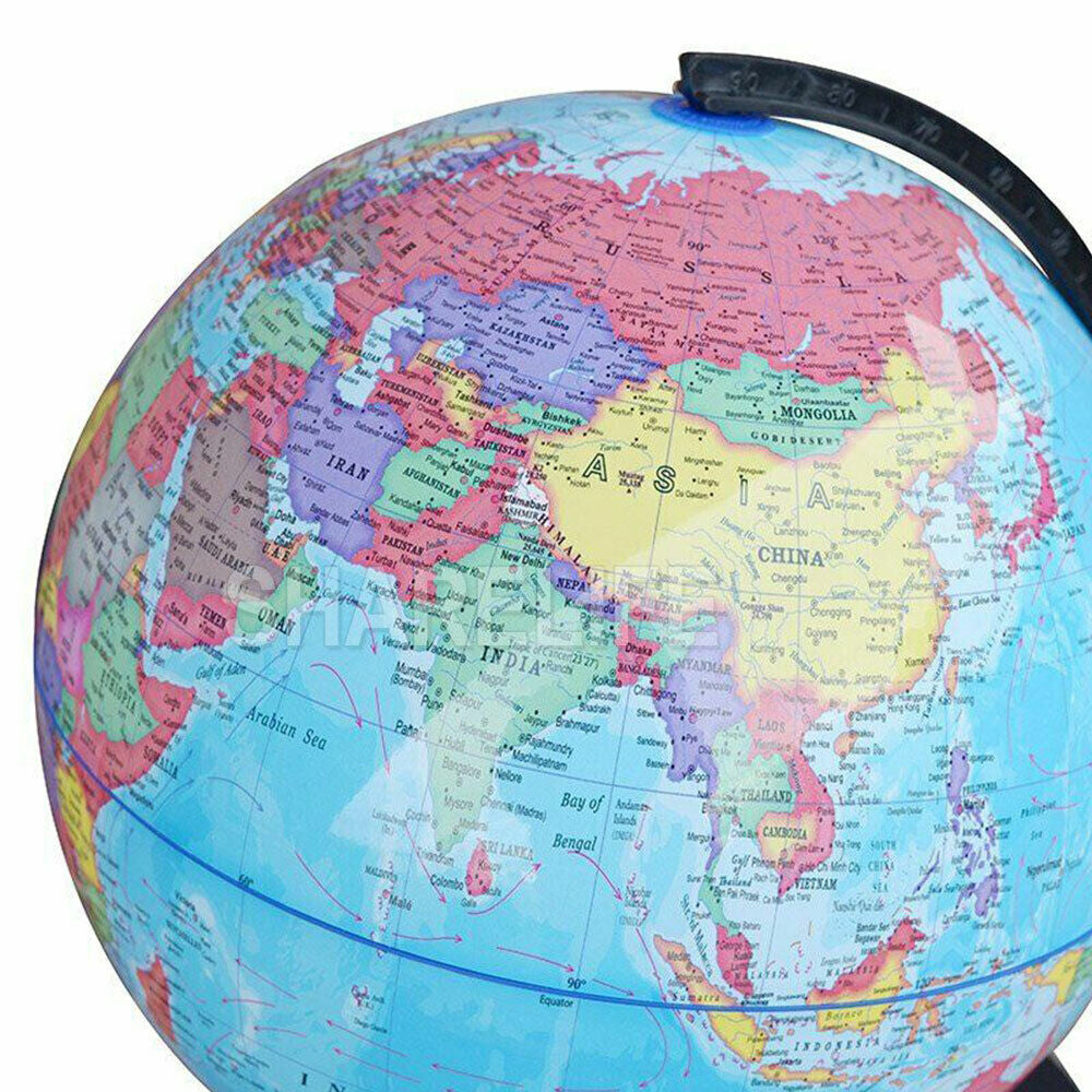 World Globe Rotating Map Earth 32CM with Stand Kids Geography Educational Toy