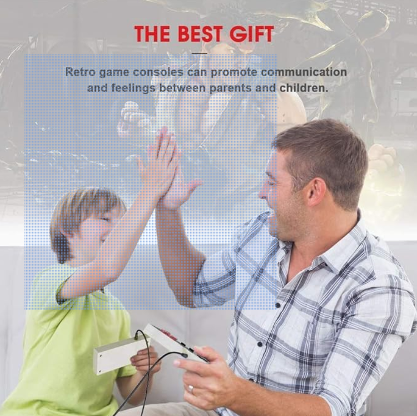 Classic Video Retro Game Console For Kids and Adult, Aussie Edition Game Console, Classic Mini Console Built-in with 620 Classic Retro Games With 2 Controllers Console for Christmas / Birthday / Thanksgiving / Valentine Gift