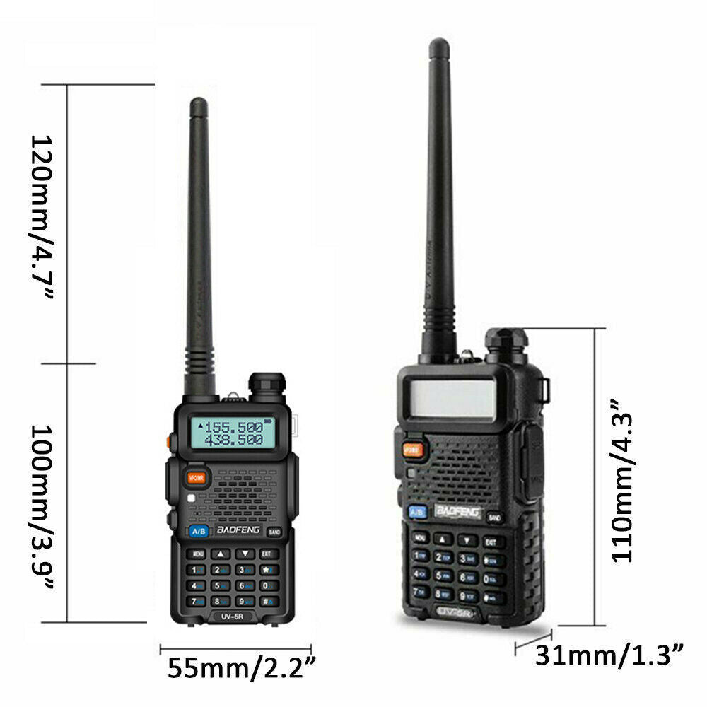 UV-5R Two Way Radio Walkie Talkie LCD Long Range  UHF with Headsets