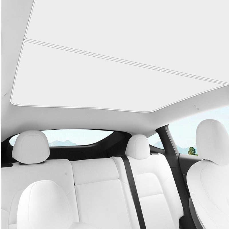 Tesla Model Y Sunshade Sun Roof Shade Sunroof UV Film Window Cover Ice Crystals