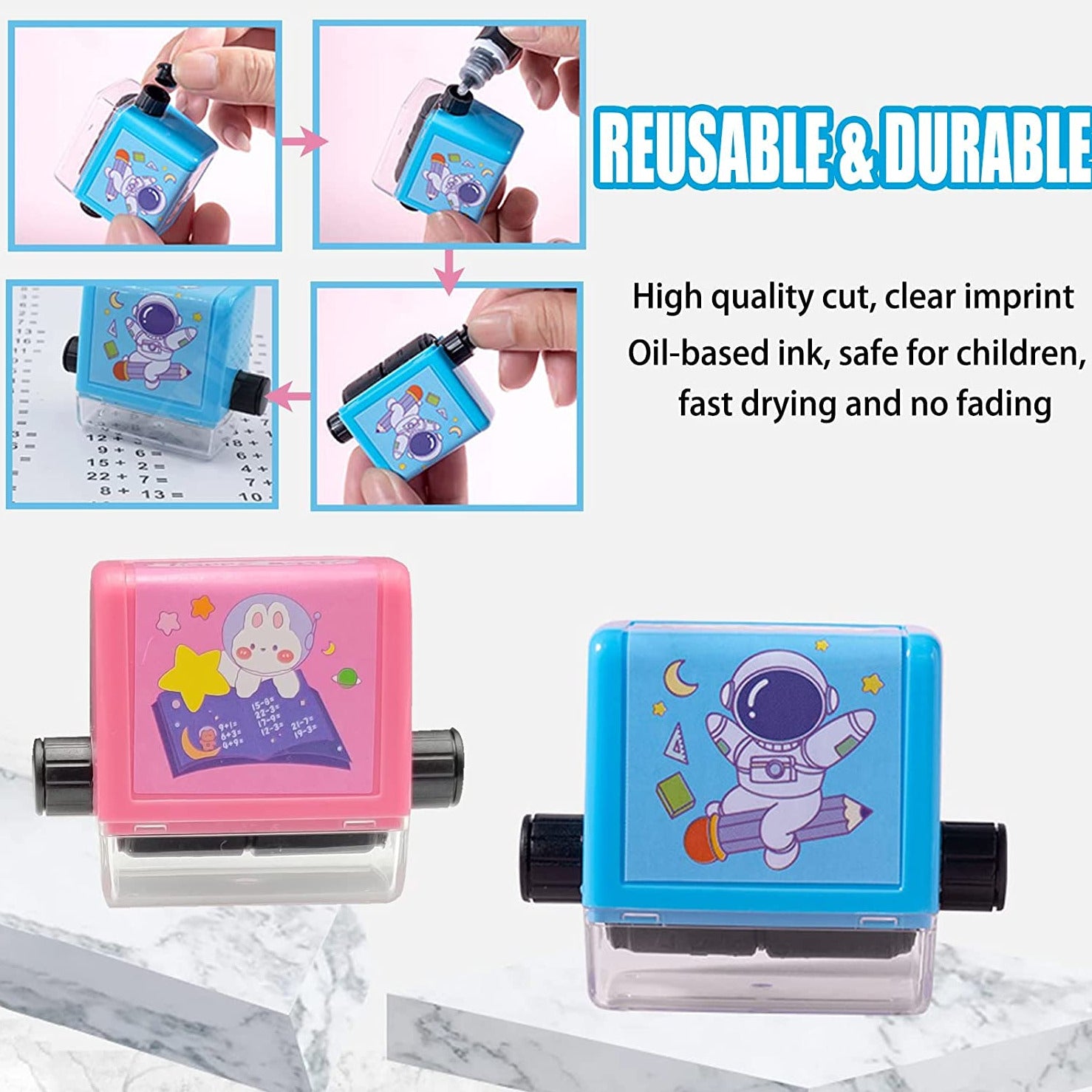 Mathematics Roller Digital Reusable Teaching Stamp Learning Multiplication Addition Subtraction Division Math Calculation Learning Educational Toy Exercises Within 100 practice section