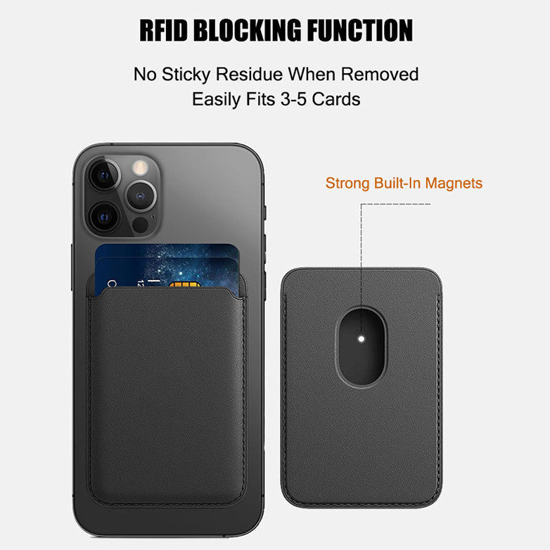 Magsafe Magnetic Leather Card Wallet Holder Case Compatible With All iPhone X, XR, XS, XS Max, 11, 11 Pro, 11 Pro Max, 12, 12 mini, 12 Pro, 12 Pro Max, 13, 13 mini, 13 Pro, 13 Pro Max, 14, 14 Plus, 14 Pro, 14 Pro Max, 15, 15 Plus, 15 Pro, 15 Pro Max