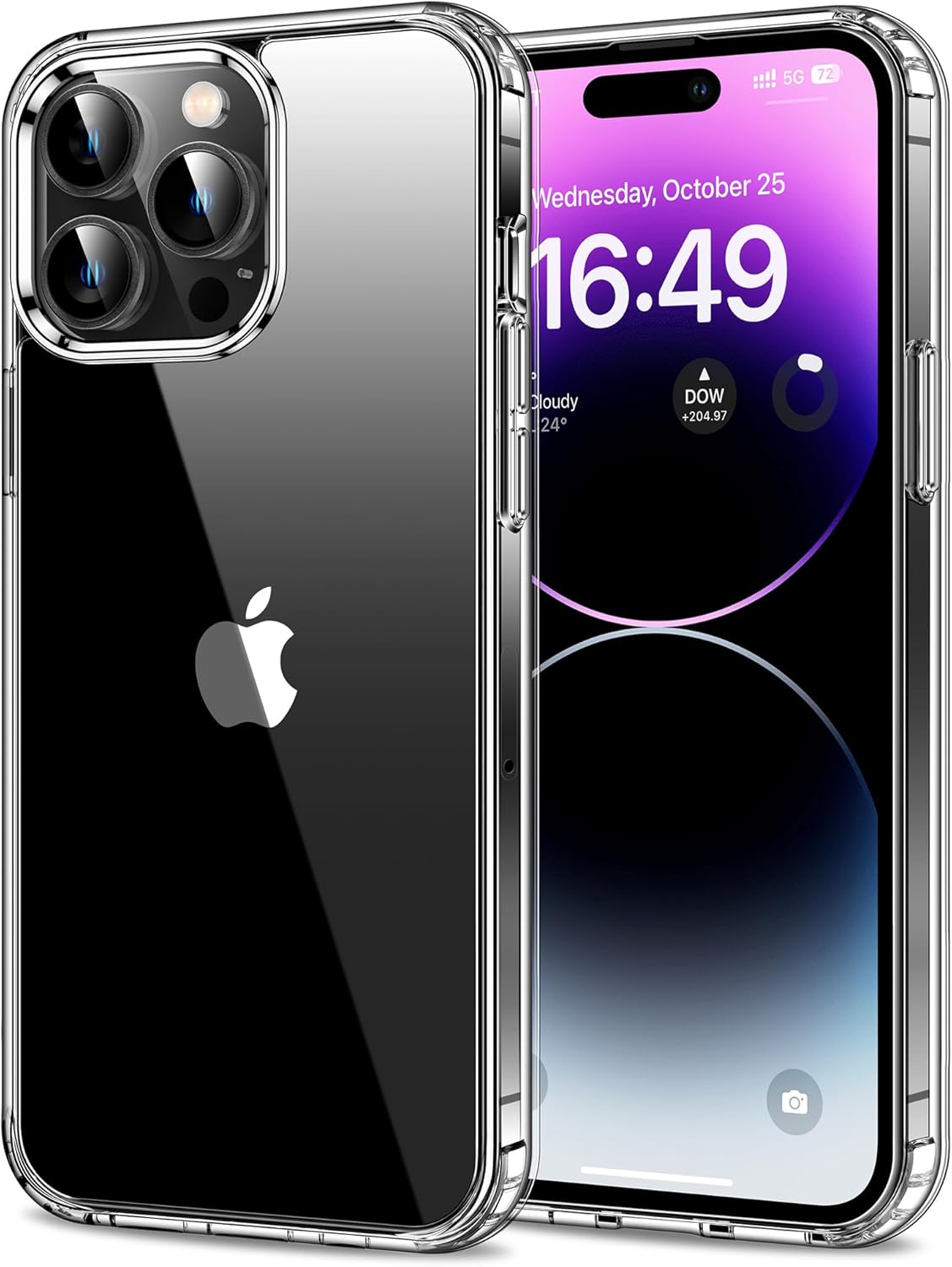 Luxury Shockproof Clear Silicone Phone Case for Advanced Camera iPhone Back Cover (14 Pro / 14 Pro max/ 15 Pro / 15 Pro max) – Transparent Protective Back Cover