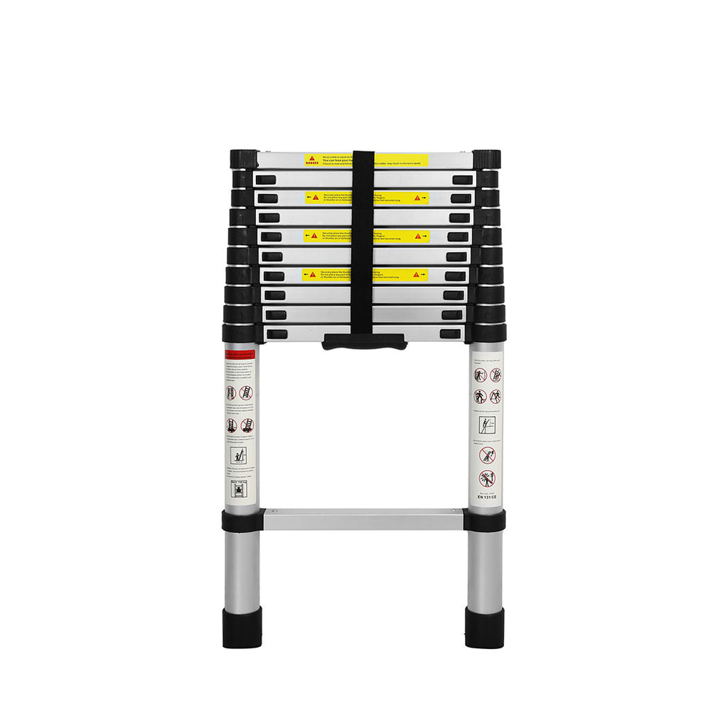 Traderight Multipurpose Ladder Telescopic 3.2M Silver 3.2 Meter-1973193882338463745