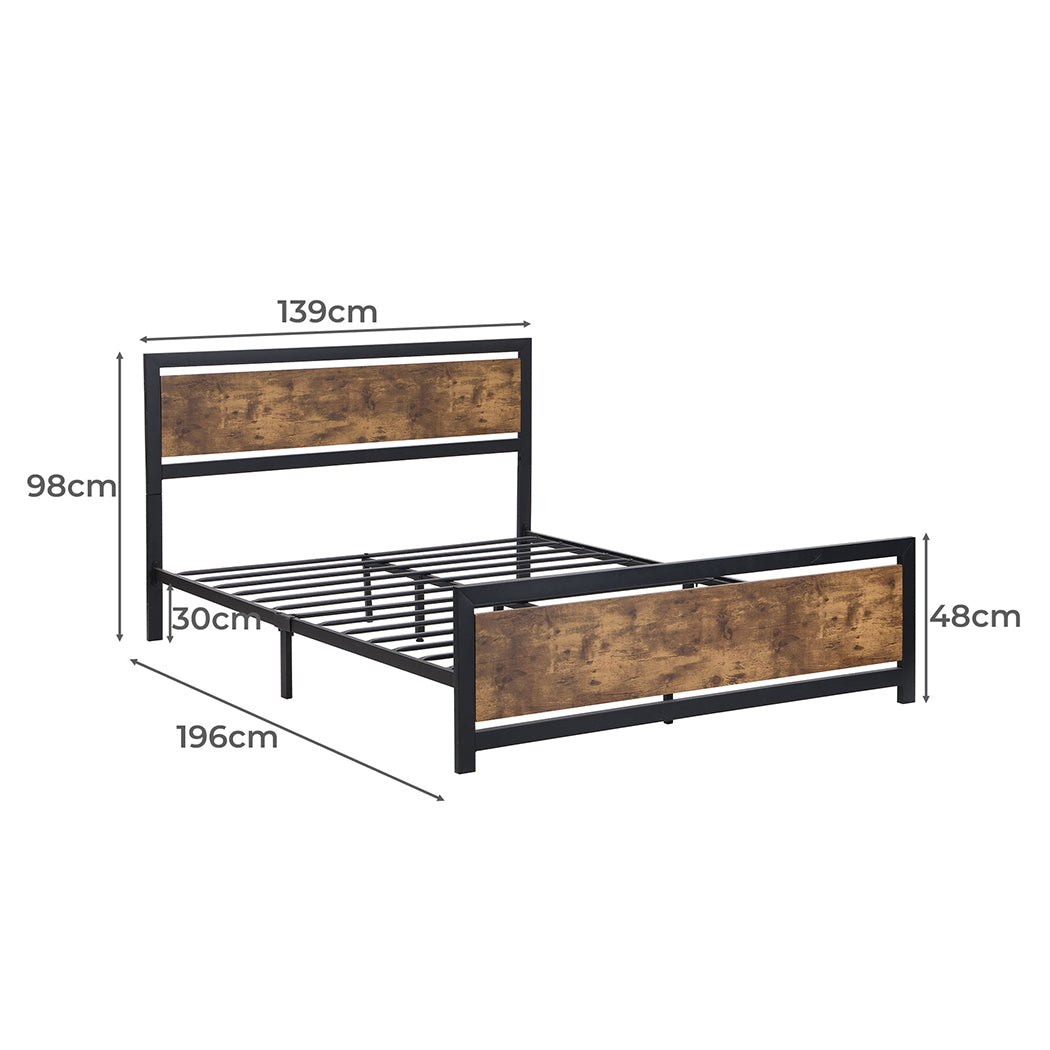 Levede Metal Bed Frame Mattress Base Double-1975420520677642242