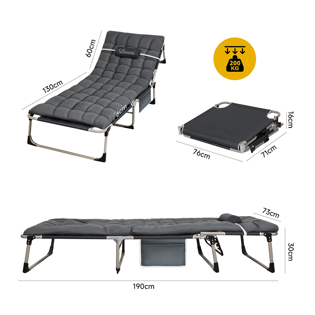 Levede Folding Camping Bed Camp Cots-1973193576447873026