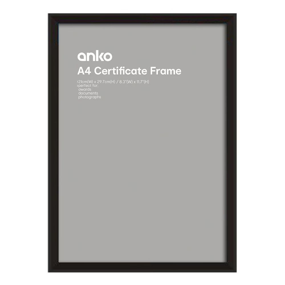 Norway Certificate Frame - A4, Black Photo Picture Frame Art Work Display Frame