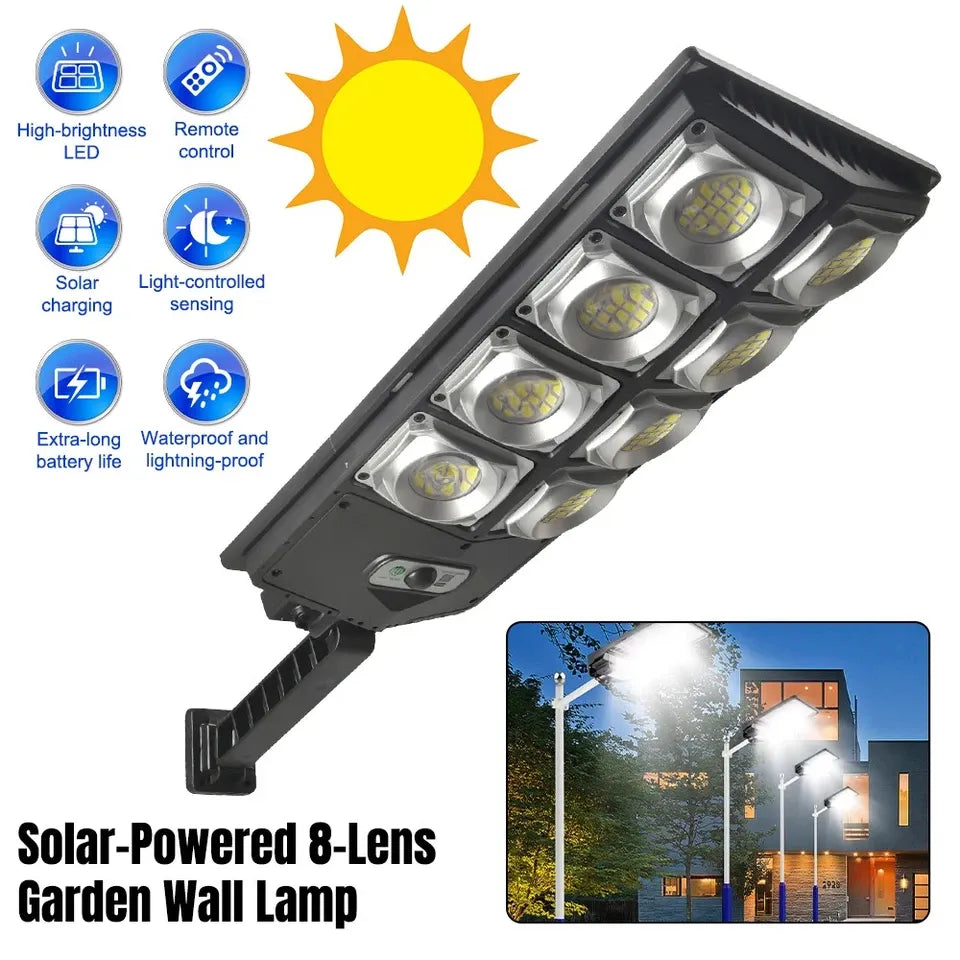 504 LED Solar Wall Lamp Outdoor Motion Sensor Super Bright Light for Yard Garden