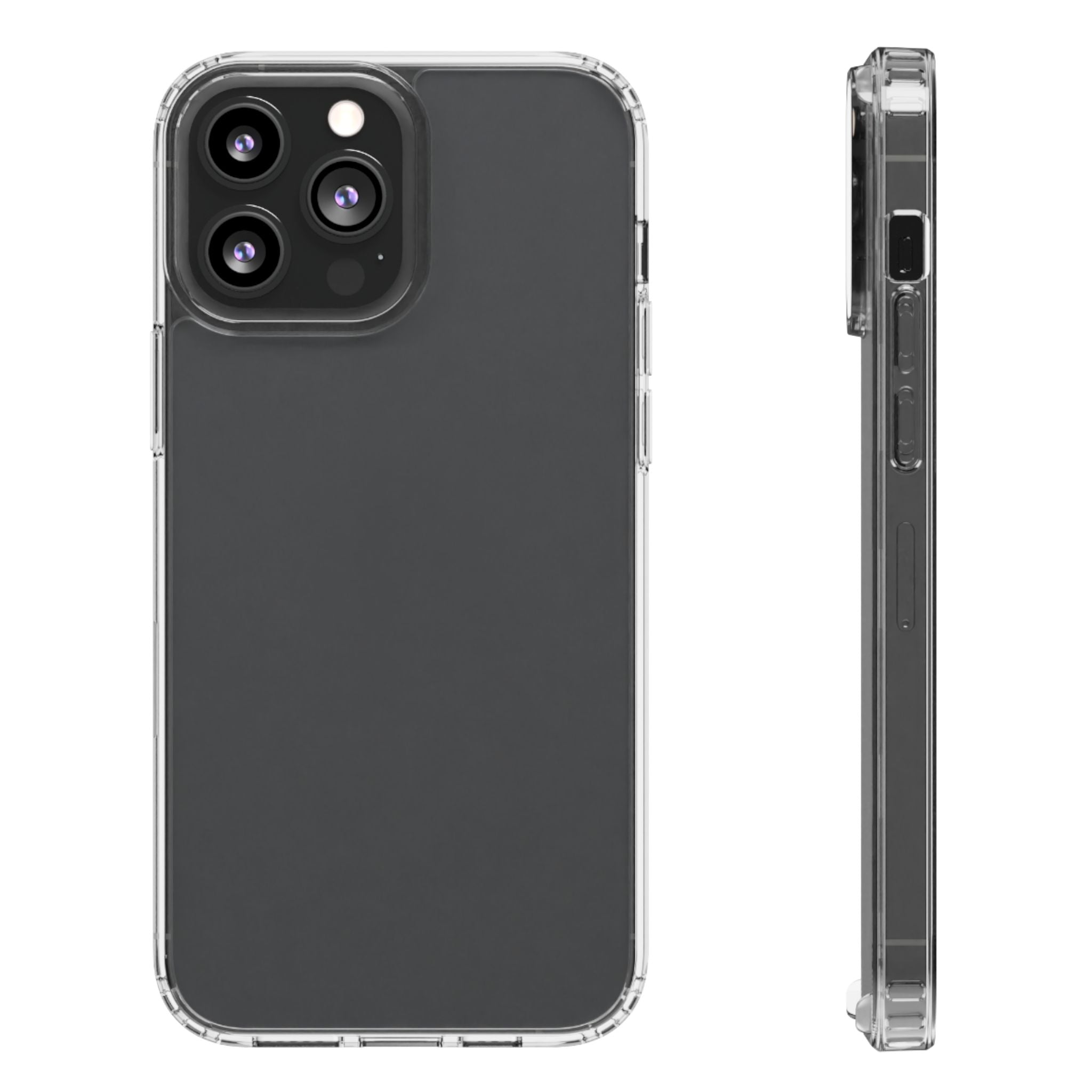 Clear Jelly Soft TPU Phone Case Cover for iPhone 11 / 12 / 13 / 14 / 15 Series – Shockproof Slim Transparent Protective Back Case (Pro / Plus / Max Models)