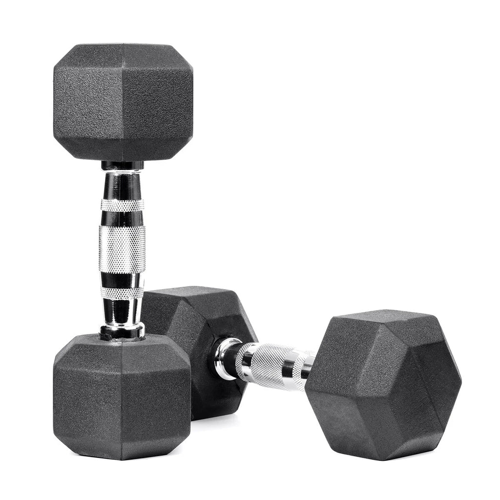 1KG to 40KG Rubber Hex Dumbbell Fitness Home Gym Exercise Strength Weight