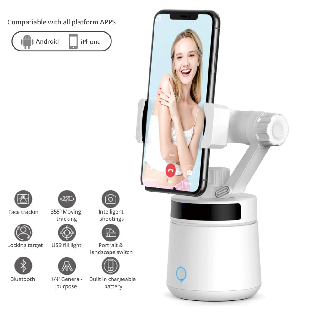 Universal 360 Degree Rotation Automatic Gimbal Mobile Phone Stabilizer/Tilt with Intelligent Face Recognition