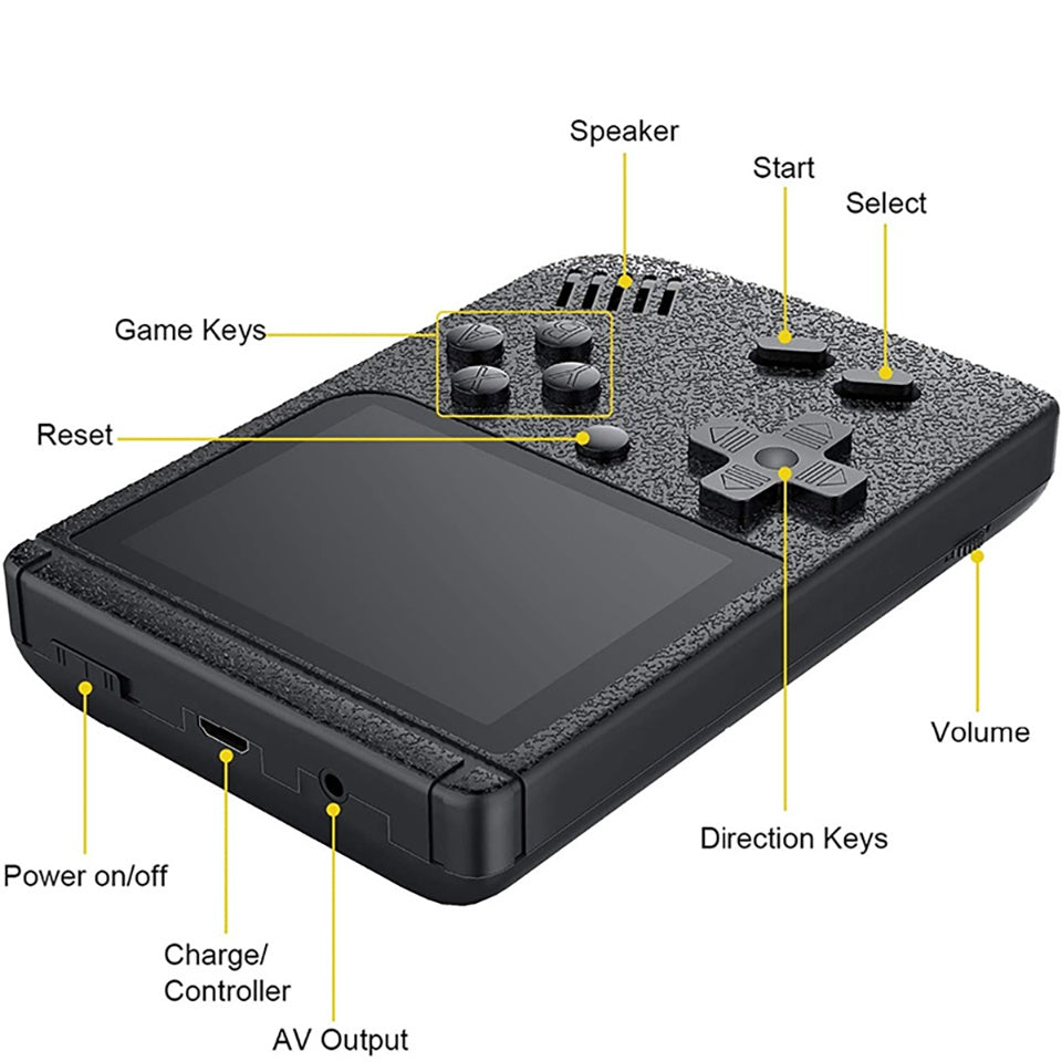 Double Handheld Classic Video Game Console With 400 Built-In Games for Kids and Adult, Portable Retro Pocket Cross-Border Game Console Kids Mini Double Handheld Classic Video Game Console Games Best for Christmas / Birthday / Thanksgiving / Valentine Gift