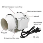 4" 6" 8“ Silent Inline Fan Extractor Duct Hydroponic Exhaust Industrial Vent Kit