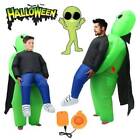 Scary Halloween Green Alien Inflatable Kid Costume Blow up Suits Party Dress