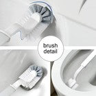 Slim Dustbin Garbage Bin With Toilet Brush Lid Bathroom Trash Can Waste Basket