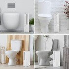 Slim Dustbin Garbage Bin With Toilet Brush Lid Bathroom Trash Can Waste Basket