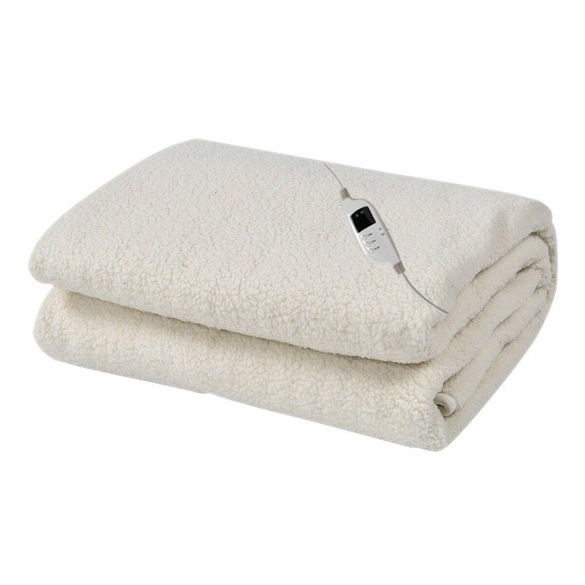 Fleecy Electric Blanket Heated Fully Fitted Washable Fleece Underlay Single Bed