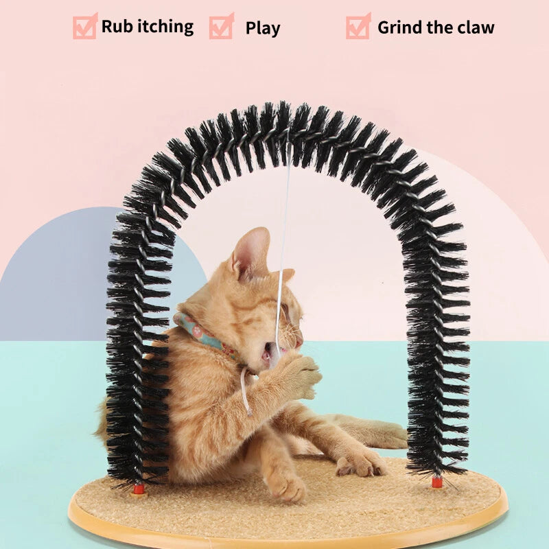 Pets Cat Arch Self Groomer Massager Groom Toy Dog Brushes Puppy Scratcher Toys