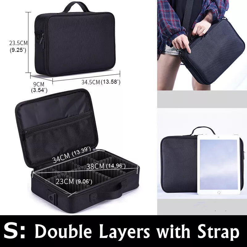 Portable Makeup Bag Cosmetic Case Storage Box Travel Organizer Pouch Toiletry