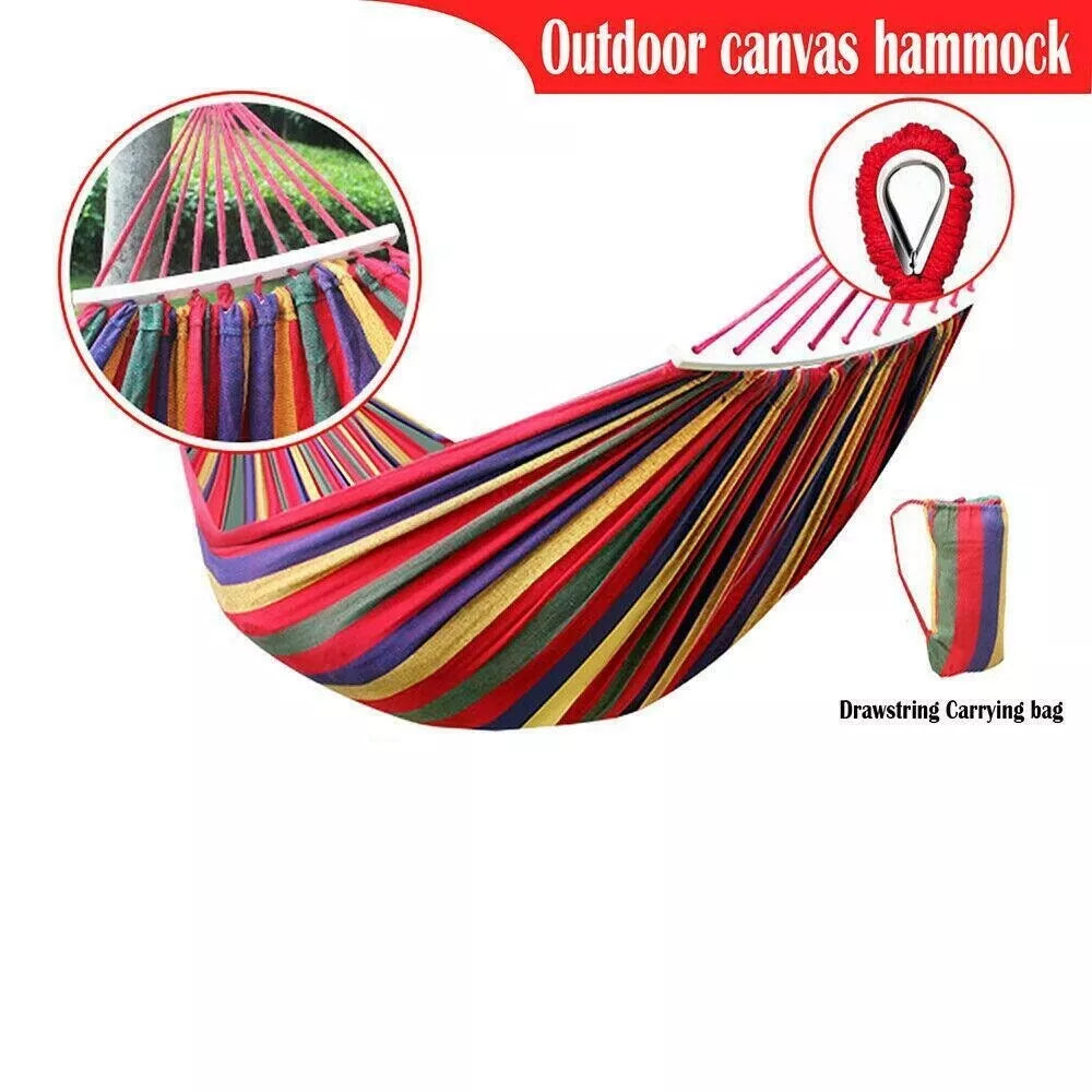 320KG Double Hanging Hammock Outdoor Garden Swinging Bed Camping Travel Beach