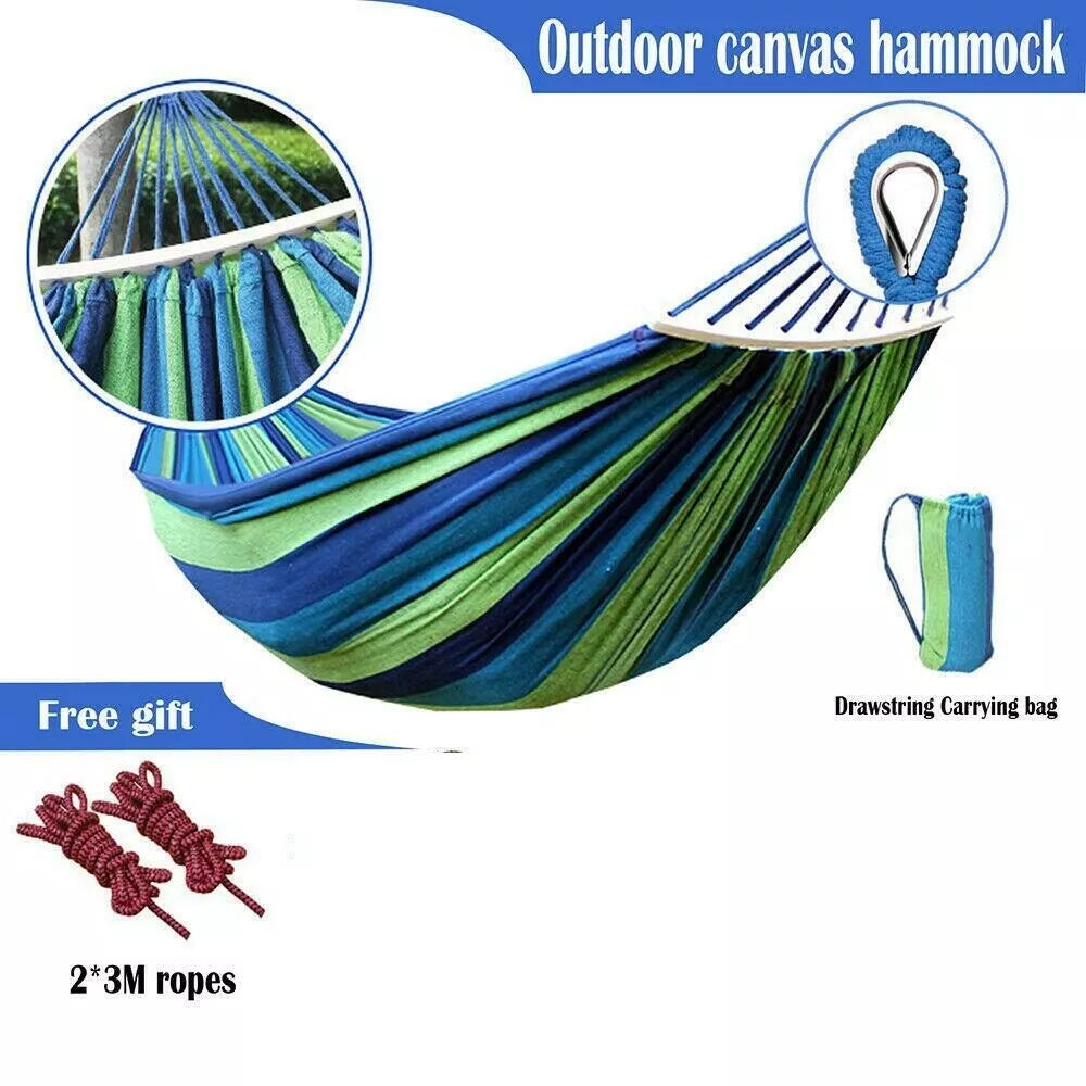 320KG Double Hanging Hammock Outdoor Garden Swinging Bed Camping Travel Beach