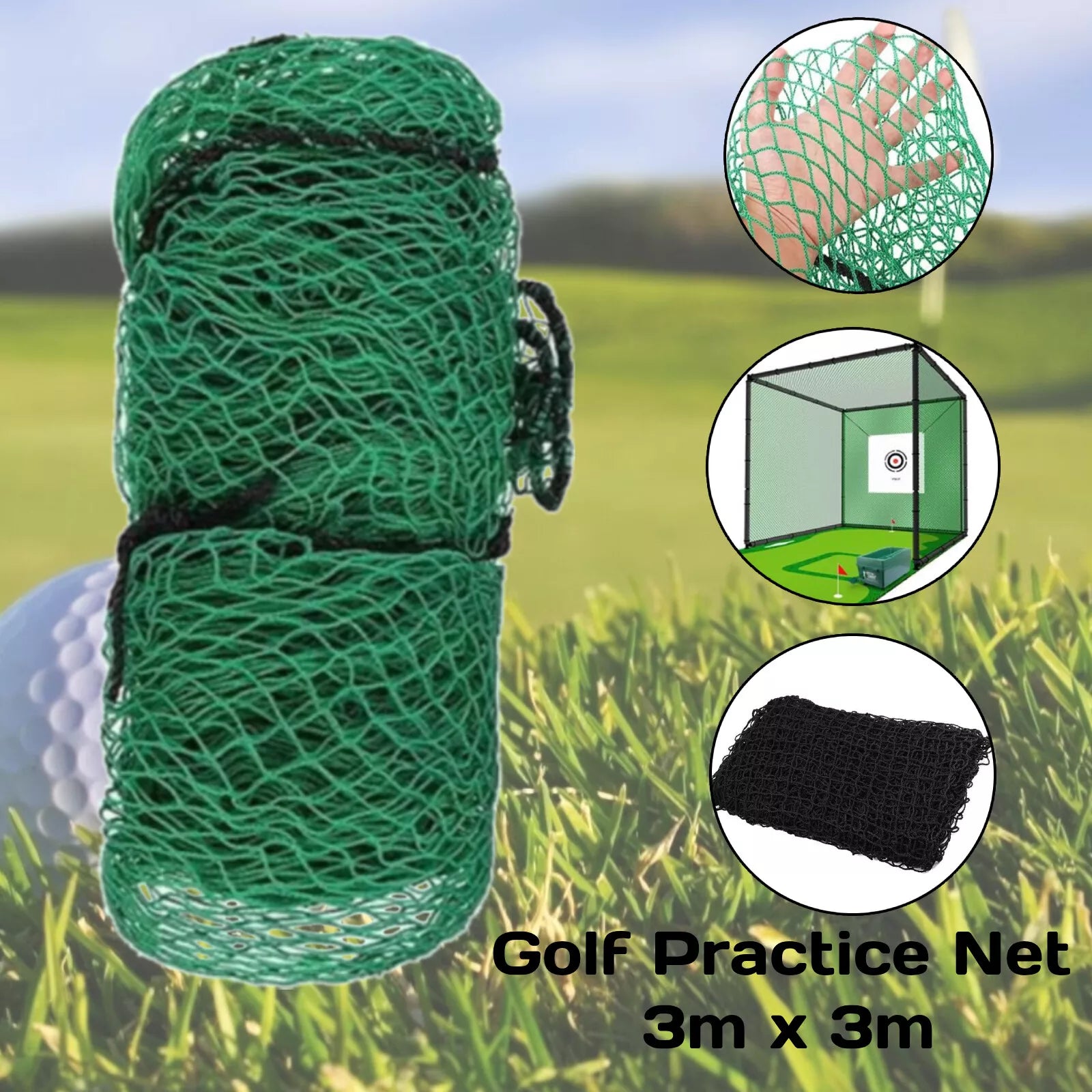 3M Golf Practice Net Training Heavy Duty Impact Netting for Golfer Outdoor