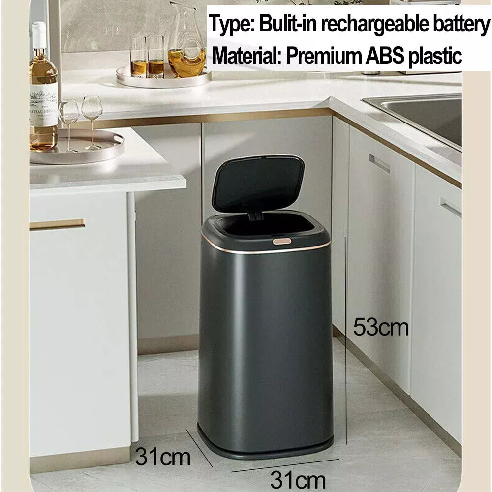 13L-50L Sensor Bin Automatic Smart Trash Bin Stainless Steel Kitchen Rubbish