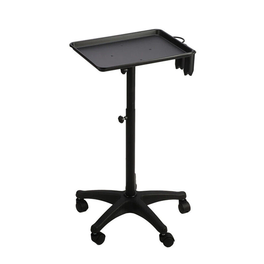 Aluminum Instrument Salon Tray Adjustable Trolley Tattoo Rolling Tray Station AU
