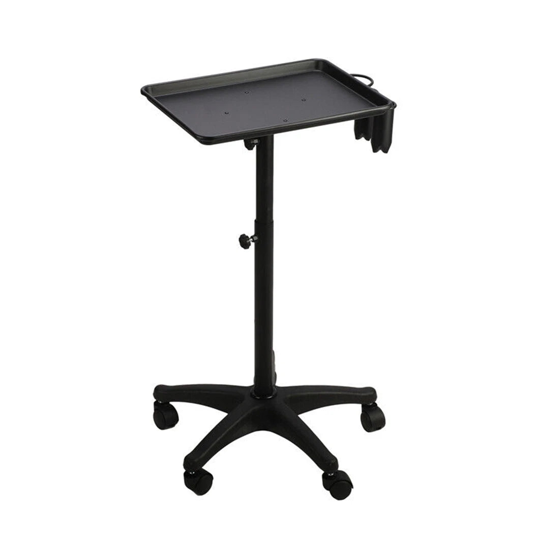 Aluminum Instrument Salon Tray Adjustable Trolley Tattoo Rolling Tray Station AU