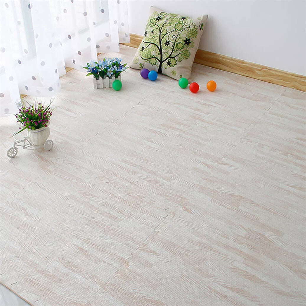 6-24X Wood Grain Floor Mats Interlocking Heavy Duty EVA Foam Tiles Safety Mat AU
