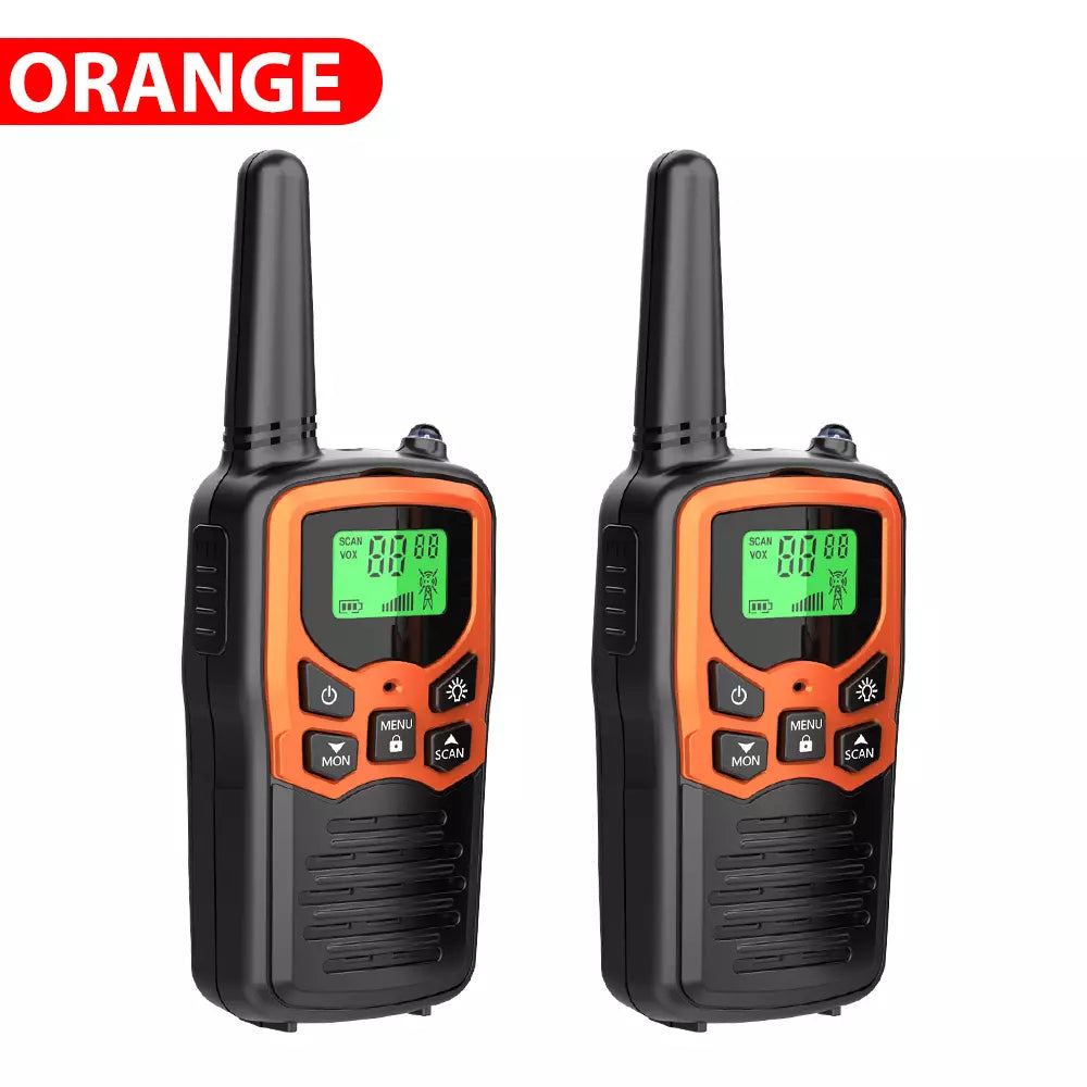 2X Walkie Talkies Long Range Two-Way Walkie-Talkie Radios W/ LED Flashlight OZ