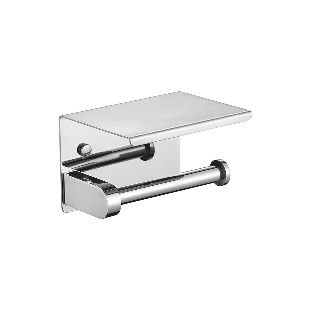 Toilet Roll Holder Towel Rail Racks Robe Hooks Bathroom Accessories Set