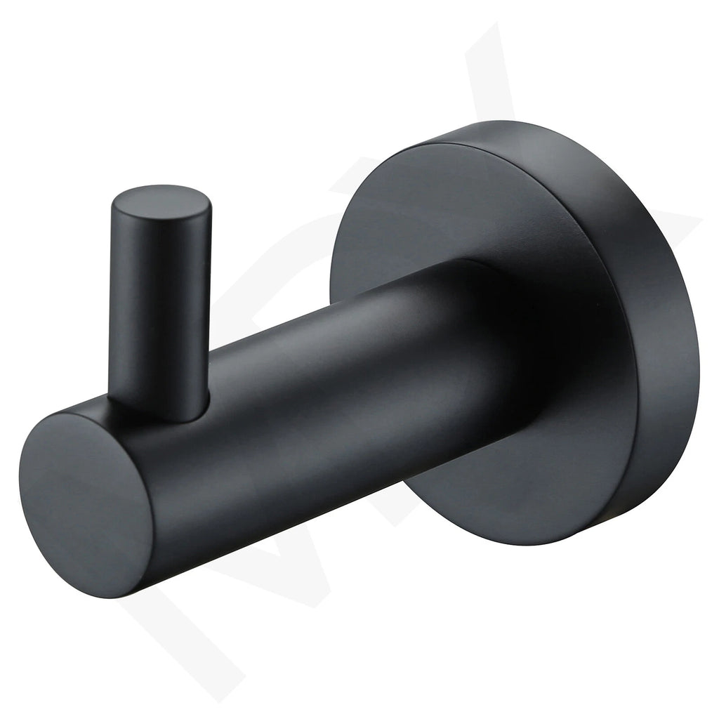 Toilet Roll Holder Towel Rail Racks Robe Hooks Bathroom Accessories Set