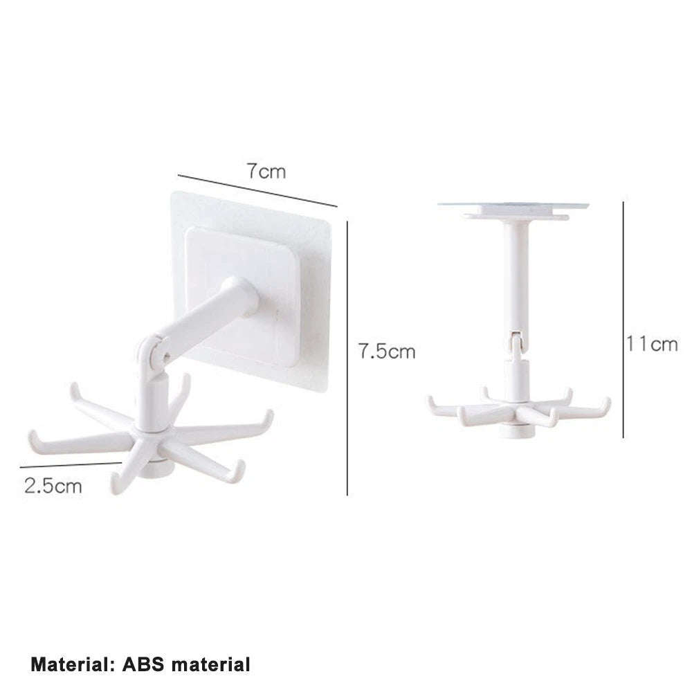 Kitchen Gadgets Accessories Bath Hook Wall Mounted 360° Rotating Coat Hanger