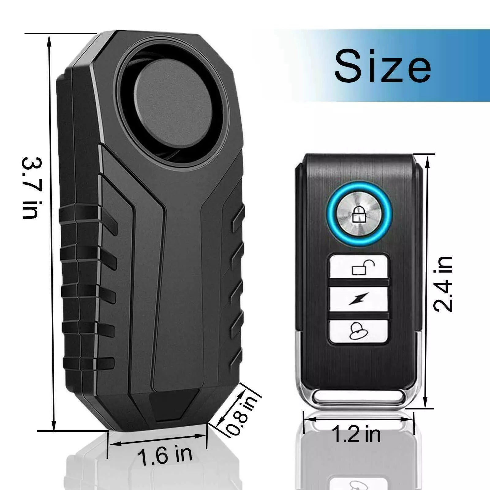 113Db Bike Motorcycle Alarm Anti-Theft Vibration Bicycle Security with Remote