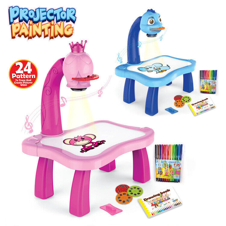 Kids Drawing Projector Table Projection Painting Board Christmas Gift Drawing