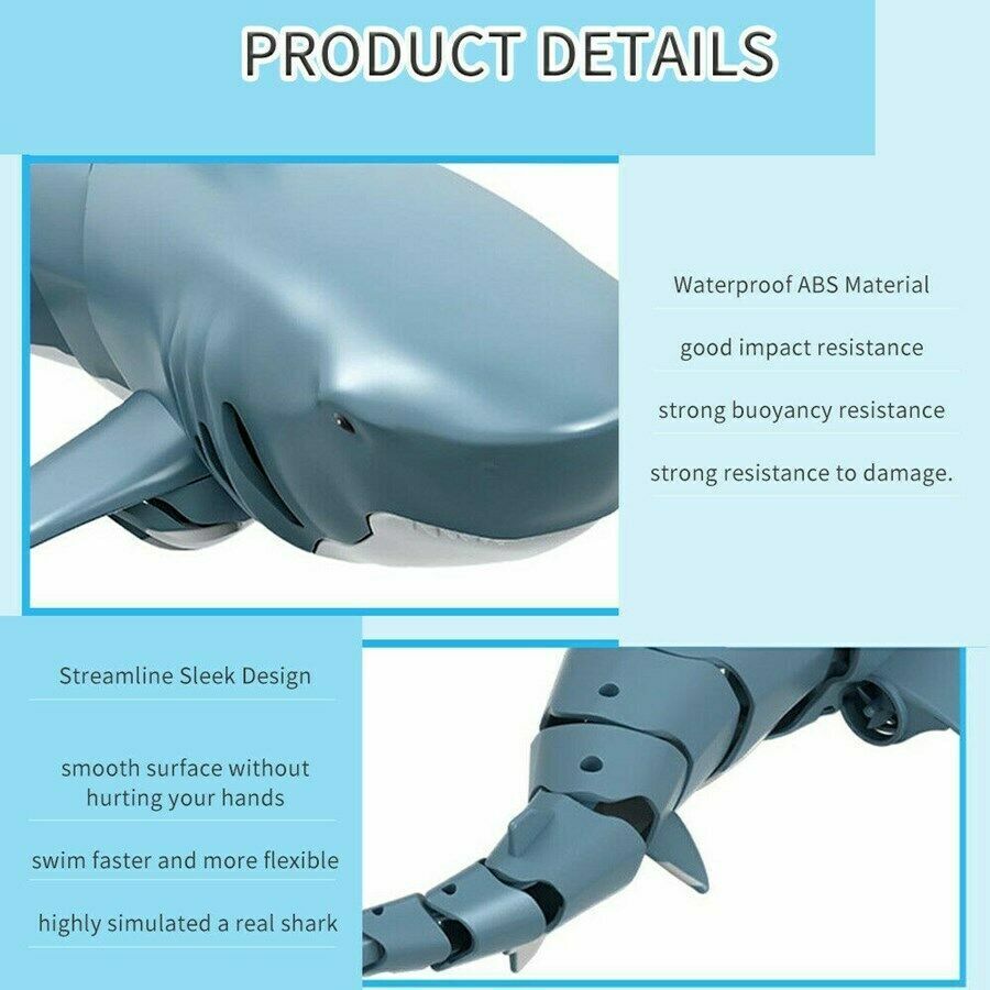 Whale Child Adult Prank Shark Electric Rc Remote Control Water Pool Lake Kid Toy