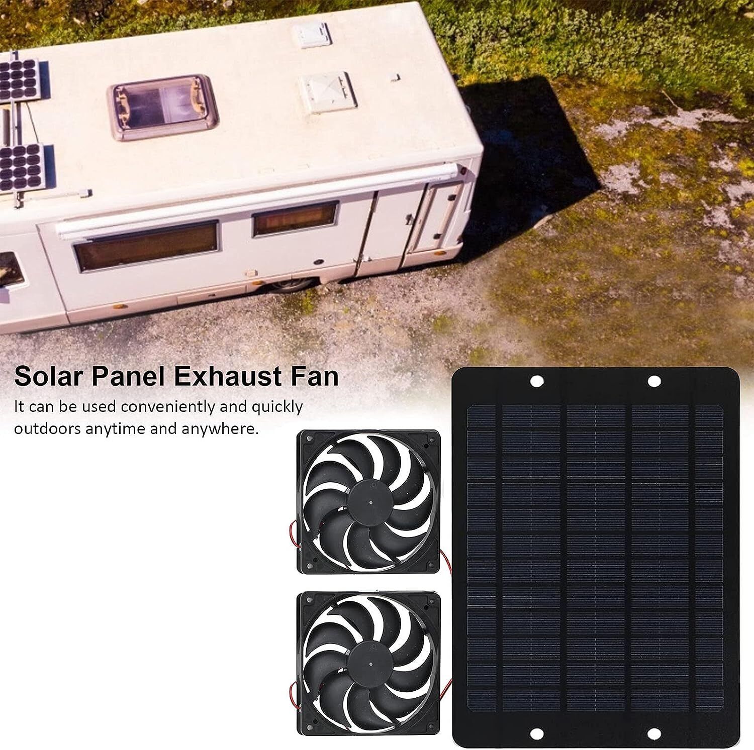 Ventilation Fan Solar Exhaust Fan Hot Sale Solar Panel Powered Dual Fan Model