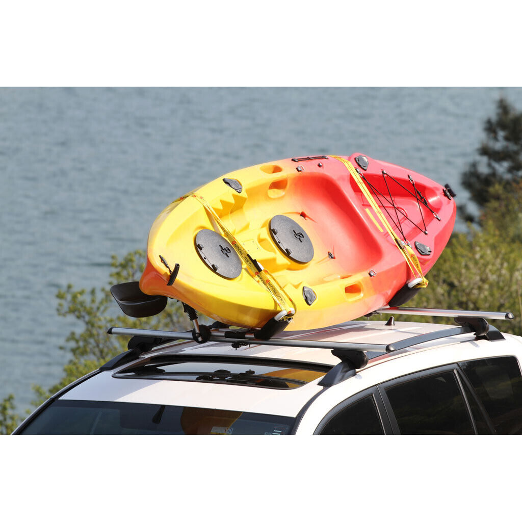 Universal Kayak Carrier Canoe Watercraft Roof Rack Folding Aluminum J-Bar Pair