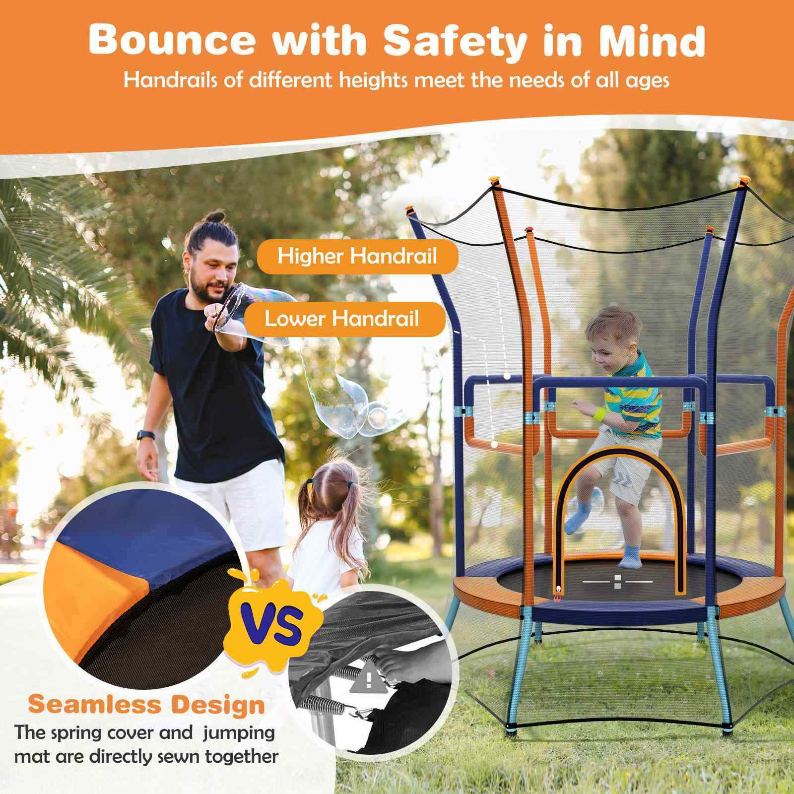 Kids Mini Trampoline Indoor Outdoor Recreational Trampoline Gift for Boys Girls