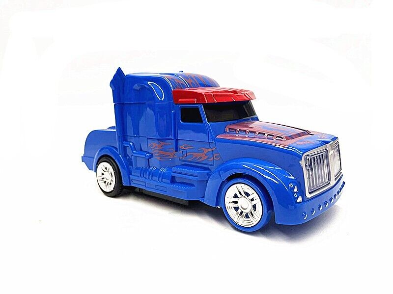 2-1 Rc Radio Remote Control Transformers Optimus Prime Vehicle Robot Car Kid Toy