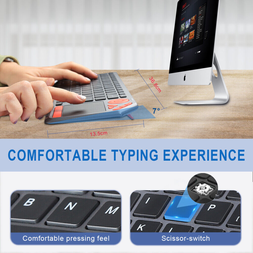 2.4G Wireless TV Backlit Touchpad Keyboard for Ipad, Android Tablets, Windows