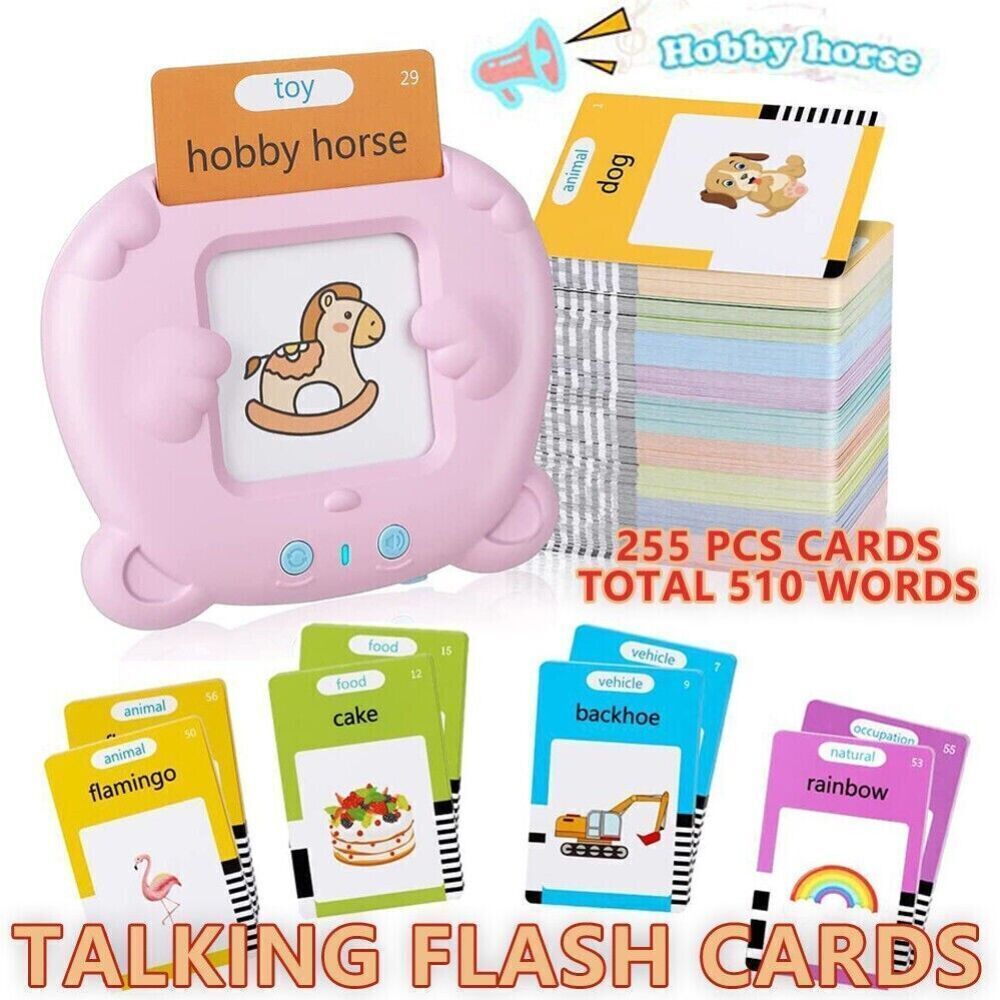 510 Words Talking Flash Cards Educational Toys Speech Pocket Learning Montessori