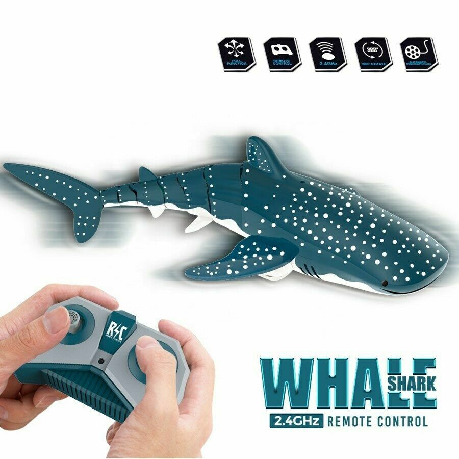 Whale Child Adult Prank Shark Electric Rc Remote Control Water Pool Lake Kid Toy