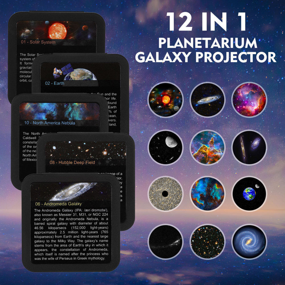 13in1 Planetarium Galaxy Star Projector Rotating Nebula Night Light Christmas