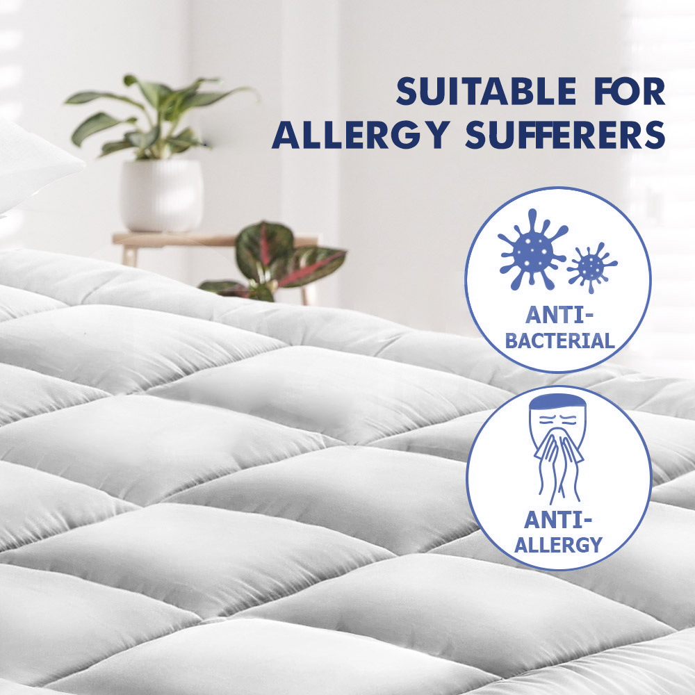 Bed Pillowtop Mattress Topper Mat Pad Protector Cover Single Double Queen King
