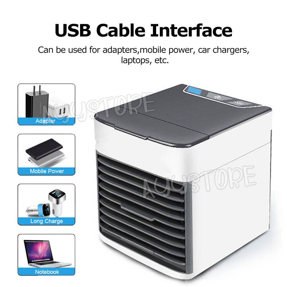 Portable Mini Air Cooler Fan Air Conditioner Cooling Fan Humidifier Desk USB Fan